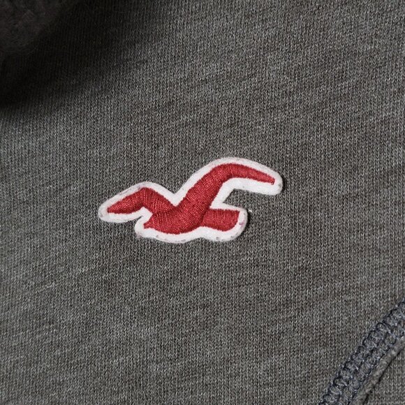 Hollister Womens Gray Y2K 2000s Wool Collar Button Up Sweater Jacket Small - Picture 9 of 14